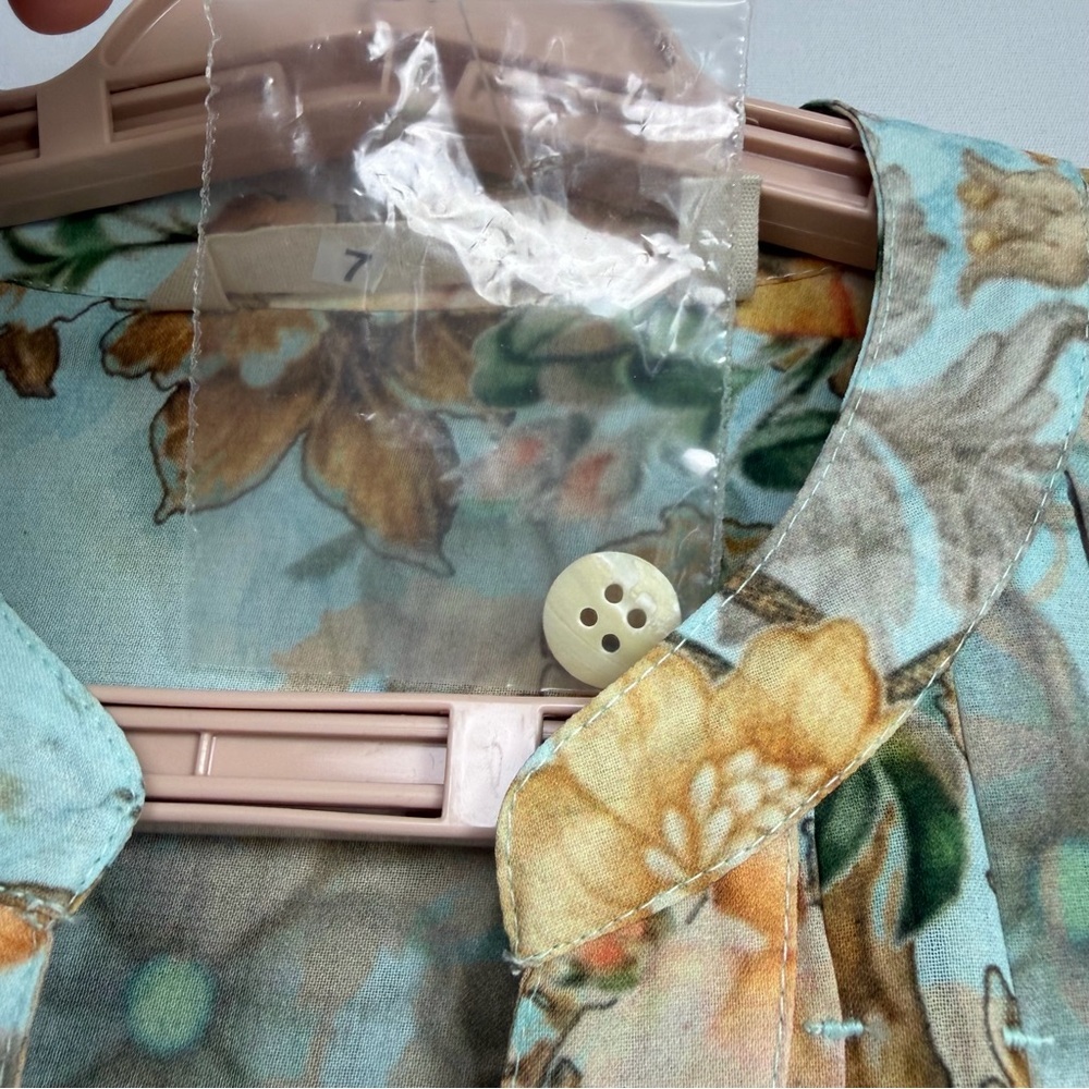 Soft Surroundings Floral Baroque Button Up Shirt Women Sz XS Cottage NWOT READ - Picture 7 of 16